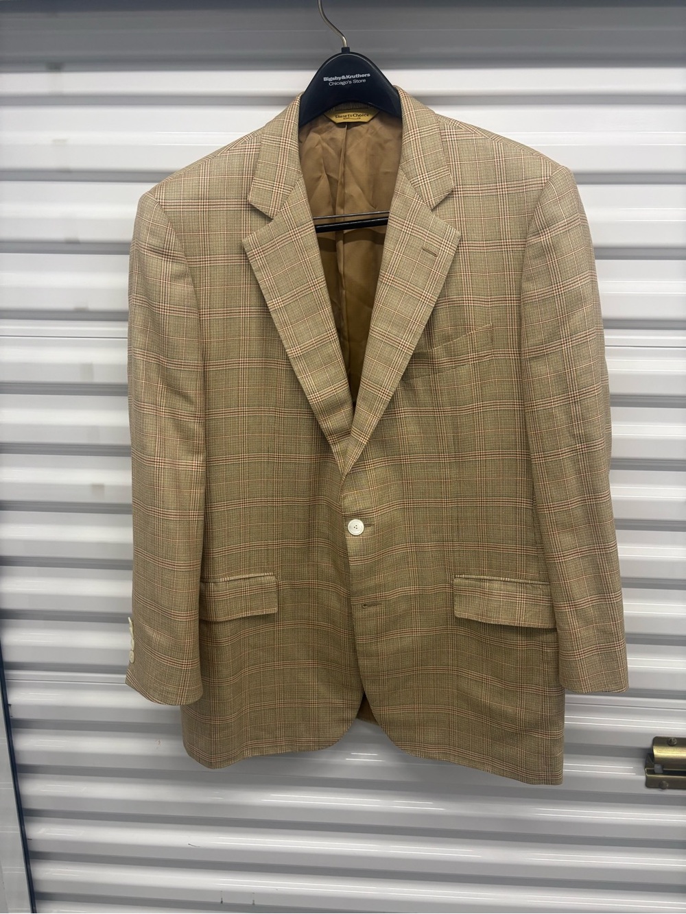 Paul Stuart Choice Men’s Blazer Check  Biege